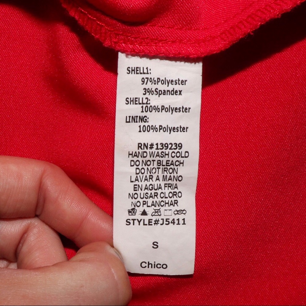 TOBI; DO & BE Red Fit & Flare Dress with Cut-Outs - Picture 5 of 5